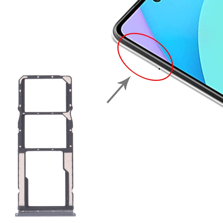 SIM Card Tray + SIM Card Tray + Micro SD card tray for Xiaomi Redmi 10/Redmi 10 Prime/Redmi Note 11 4G/Redmi 10 2022 (Black) by buy2fix
