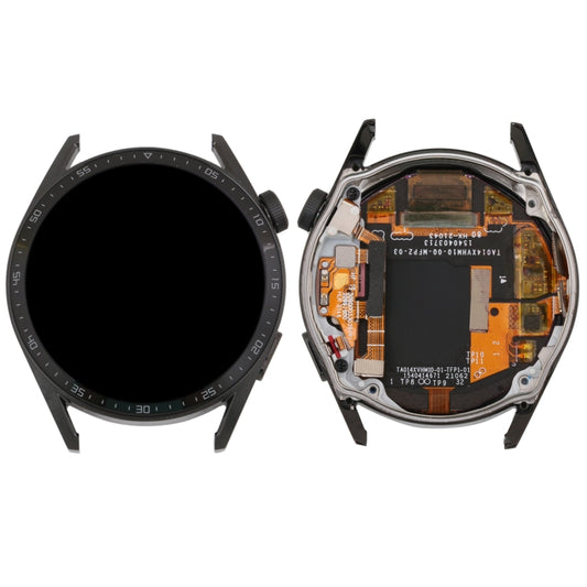 Dual Cable Edition Original LCD Screen and Digitizer Full Assembly With Frame for Huawei Watch GT 3 46mm JPT-B19(Black) by buy2fix