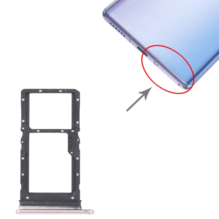 SIM Card Tray + SIM Card Tray / Micro SD Card Tray for Honor Play 30 Plus(Gold) by buy2fix