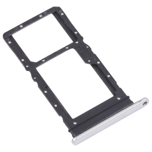 SIM Card Tray + SIM Card Tray / Micro SD Card Tray for Honor Play 30 Plus(Silver) by buy2fix