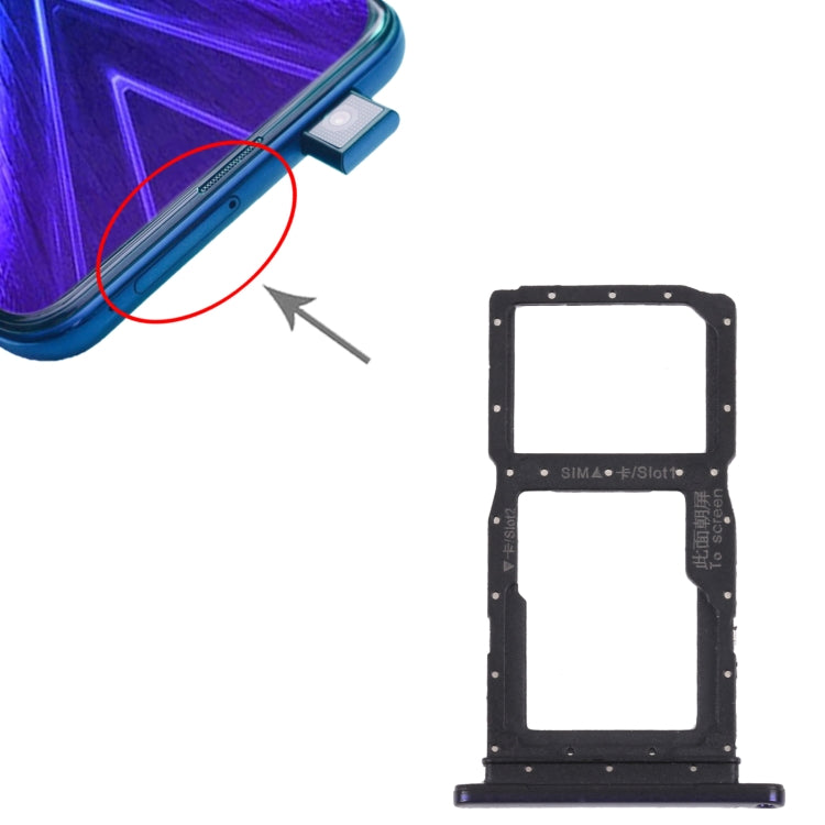 SIM Card Tray + SIM Card Tray / Micro SD Card Tray for Honor 9X (Purple) by buy2fix