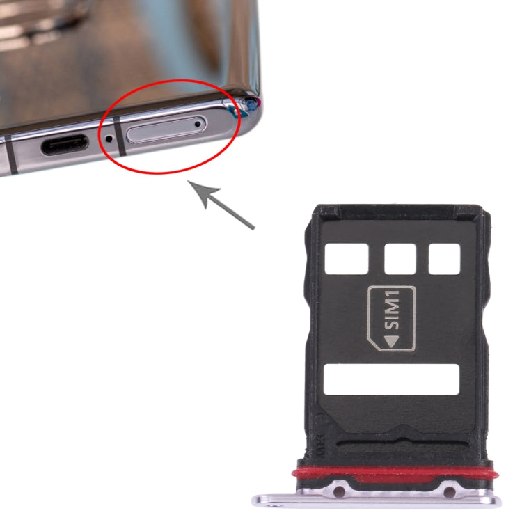 SIM Card Tray + NM Card Tray for Huawei P50 Pro (Pink) by buy2fix