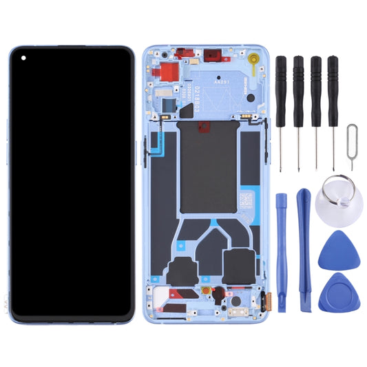 Original LCD Screen For OPPO Reno7 5G China PFJM10 Digitizer Full Assembly with Frame (Blue) by buy2fix