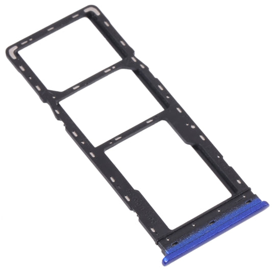 For Infinix Hot 10s NFC/Hot 10s/Hot 10T SIM Card Tray + SIM Card Tray + Micro SD Card Tray (Blue) by buy2fix