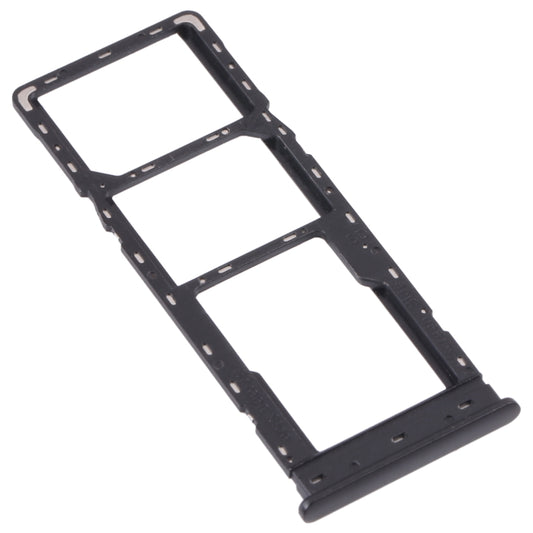 For Tecno Spark 7P KF7J SIM Card Tray + SIM Card Tray + Micro SD Card Tray (Black) by buy2fix