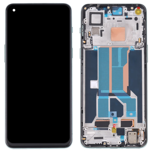 For OnePlus Nord 2 5G DN2101 DN2103 Digitizer Full Assembly with Frame OEM LCD Screen (Green) by buy2fix