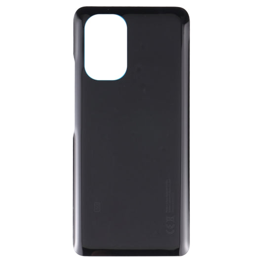 Glass Battery Back Cover for Xiaomi Poco F3(Black) by buy2fix
