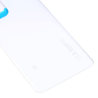 Glass Battery Back Cover for Xiaomi Poco F3(White) - Repair & Spare Parts by buy2fix | Online Shopping UK | buy2fix