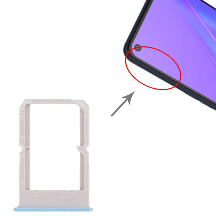 For OPPO A72 4G / A92 4G SIM Card Tray + SIM Card Tray (Blue) by buy2fix