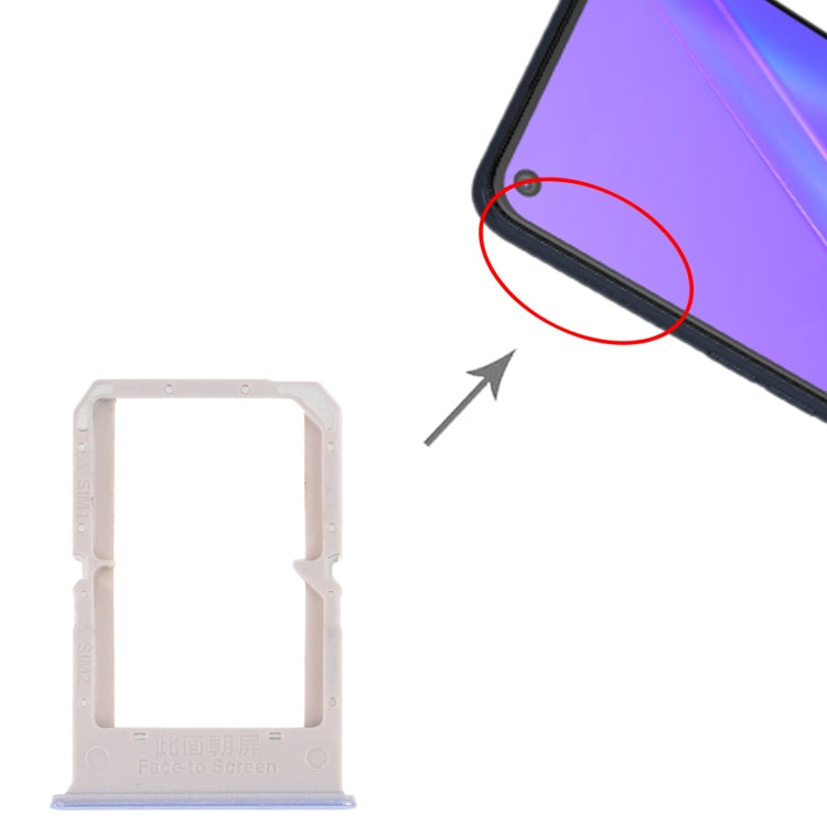 For OPPO A72 4G / A92 4G SIM Card Tray + SIM Card Tray (Purple) by buy2fix