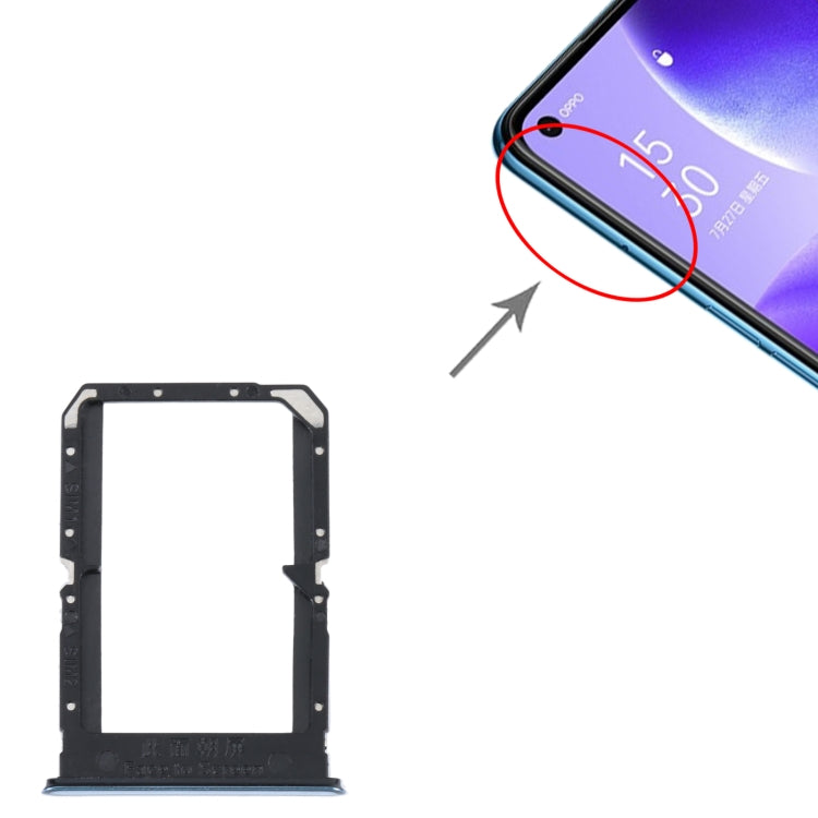 For OPPO Reno5 4G SIM Card Tray + SIM Card Tray (Silver) by buy2fix