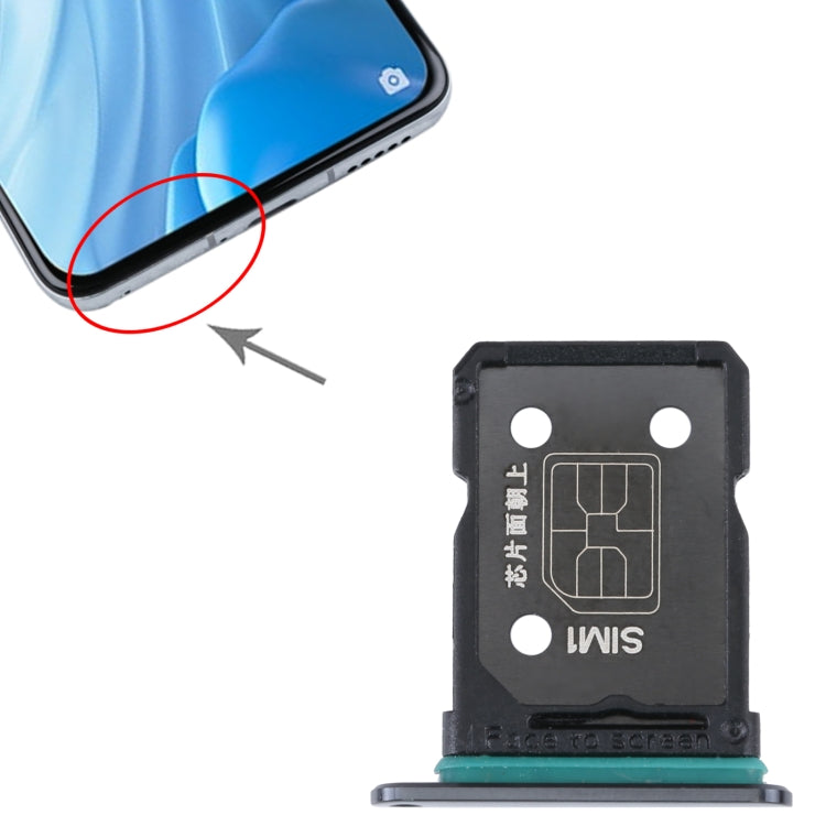 For OPPO Reno7 SE 5G SIM Card Tray + SIM Card Tray (Black) by buy2fix