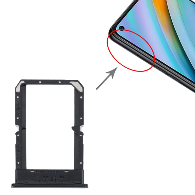 For OPPO K10 4G SIM Card Tray + SIM Card Tray (Black) by buy2fix