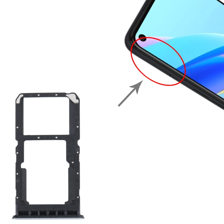 For OPPO A96 4G SIM Card Tray + SIM / Micro SD Card Tray (Black) by buy2fix