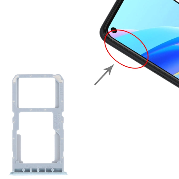 For OPPO A96 4G SIM Card Tray + SIM / Micro SD Card Tray (Blue) by buy2fix