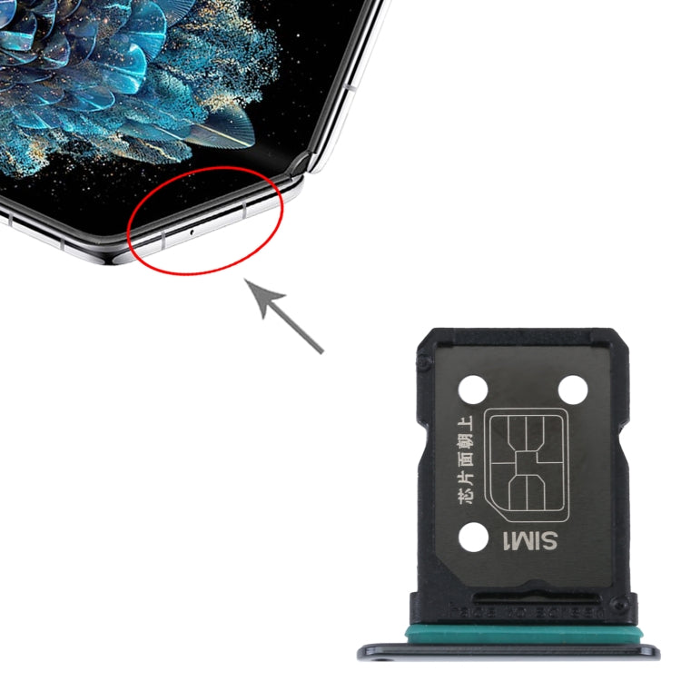 For OPPO Find N SIM Card Tray + SIM Card Tray (Black) by buy2fix