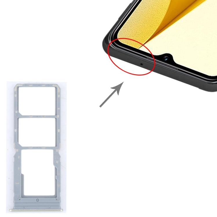 For vivo Y16 SIM Card Tray + SIM Card Tray + Micro SD Card Tray (Yellow) by buy2fix
