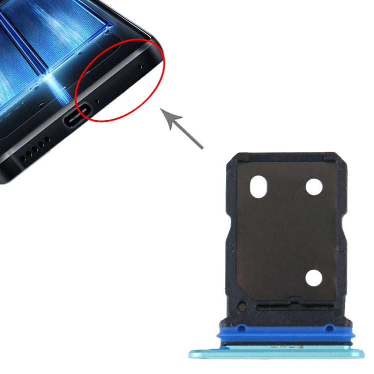 For vivo X80 SIM Card Tray + SIM Card Tray (Green) by buy2fix