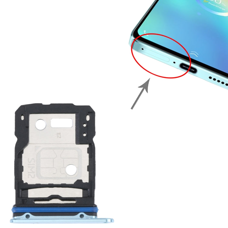 For vivo S15 SIM Card Tray + SIM Card Tray (Green) by buy2fix