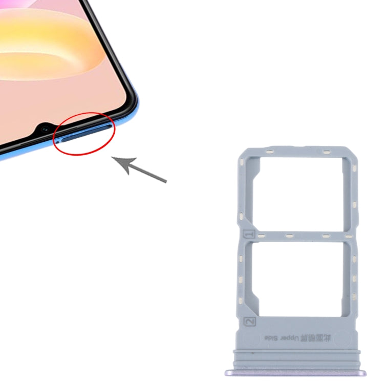 For vivo Y55S 5G SIM Card Tray + SIM Card Tray (Pink) by buy2fix
