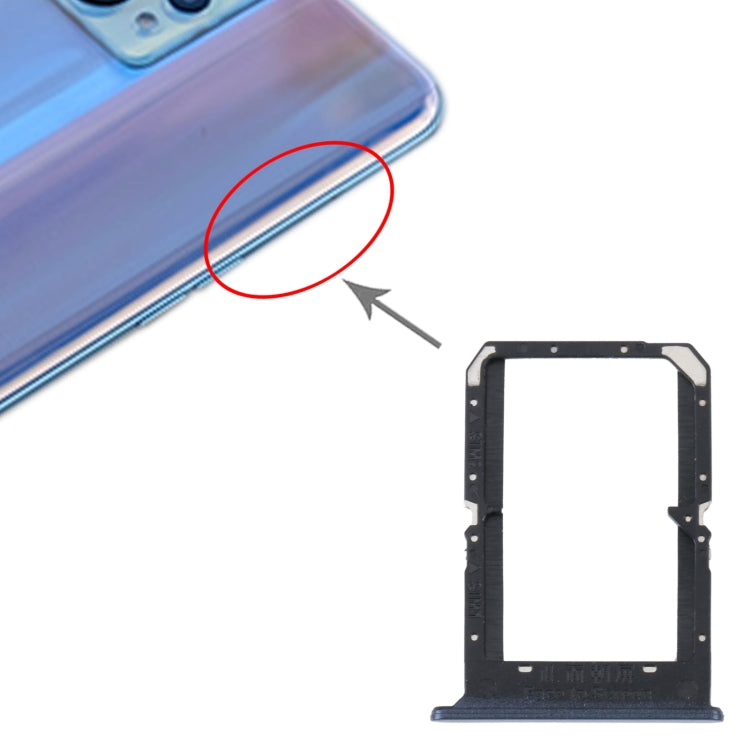 For Realme 9 Pro+ SIM Card Tray + SIM Card Tray (Black) by buy2fix