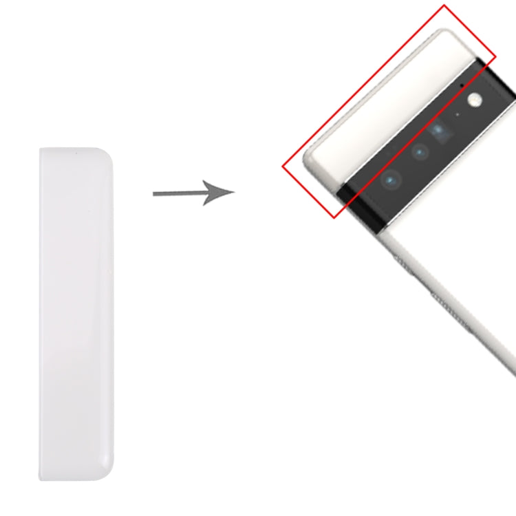 Original Front Upper Top Back Cover for Google Pixel 6 Pro (White) by buy2fix