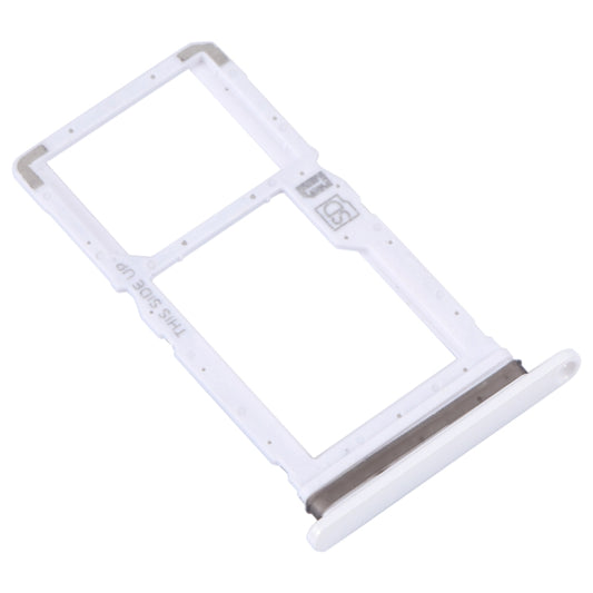 For Motorola Moto One Fusion Plus Original SIM Card Tray + Micro SD Card Tray (White) by buy2fix