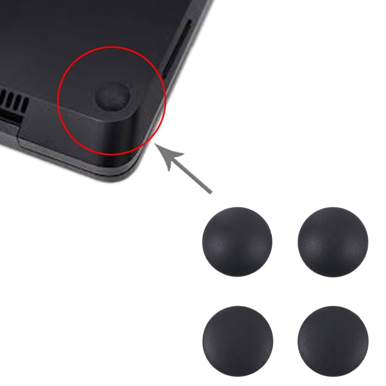 For Microsoft Surface Laptop 3 / Laptop 4 4 in 1 Bottom Case Rubber Mats (Black) by buy2fix