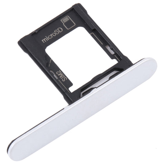 For Sony Xperia XZ1 Compact Original SIM Card Tray + Micro SD Card Tray (Silver) by buy2fix