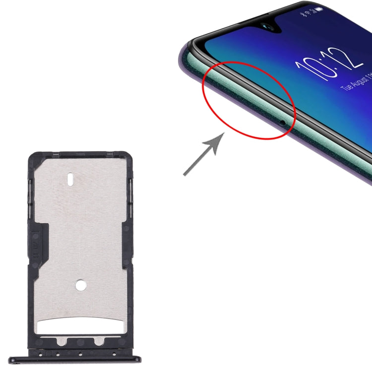 For Lenovo K10 Note / Z6 Youth L38111 SIM Card Tray (Black) by buy2fix