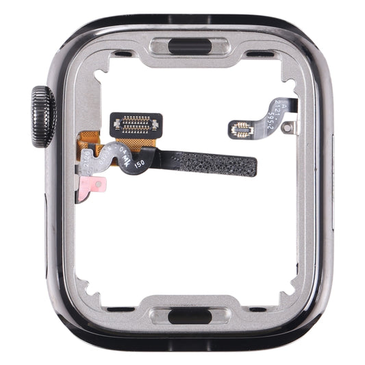 For Apple Watch Series 7 41mm Stainless Steel Middle Frame Bezel Plate with Loudspeaker / Power / Rotating Shaft Flex Cable by buy2fix