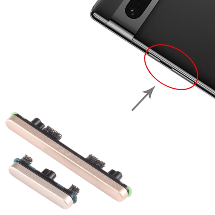 For Google Pixel 7 Pro Original Power Button + Volume Button Control Button (Gold) by buy2fix