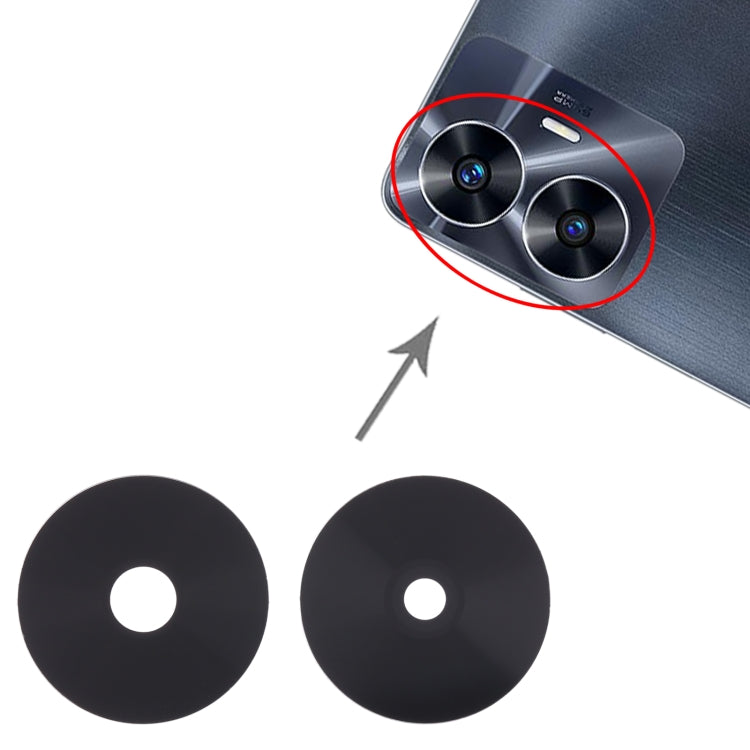 10 PCS Original Back Camera Lens for Realme C55 by buy2fix