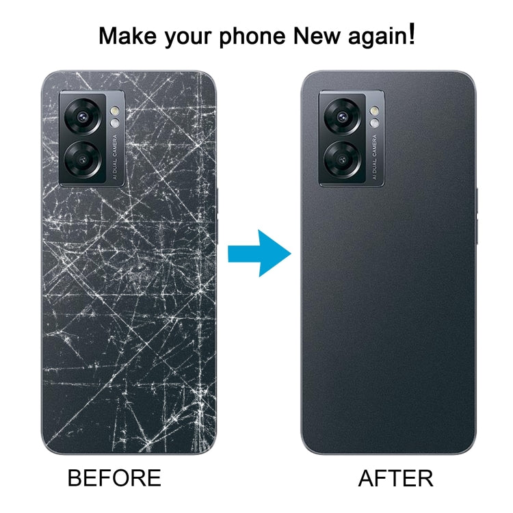 For OnePlus Nord N300 CPH2389 Battery Back Cover with Camera Lens Cover(Black) by buy2fix