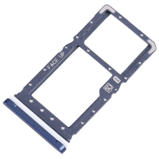For Motorola Moto G Play 2021 SIM Card Tray + Micro SD Card Tray (Blue) by buy2fix