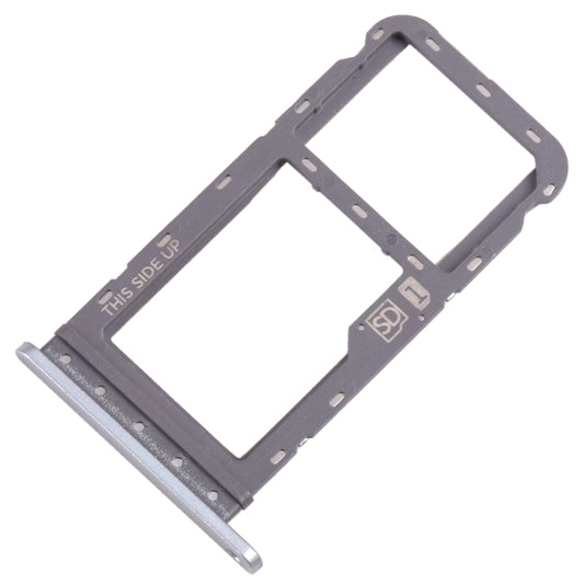 For Motorola Moto G Power 2021 SIM Card Tray + Micro SD Card Tray (Silver) by buy2fix