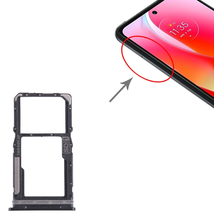 For Motorola Moto G Power 2022 SIM Card Tray + Micro SD Card Tray (Black) by buy2fix