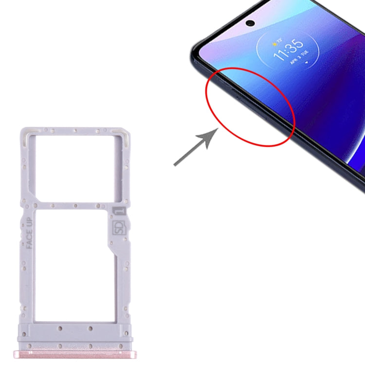 For Motorola Moto G Stylus 2022 SIM Card Tray + Micro SD Card Tray (Gold) by buy2fix