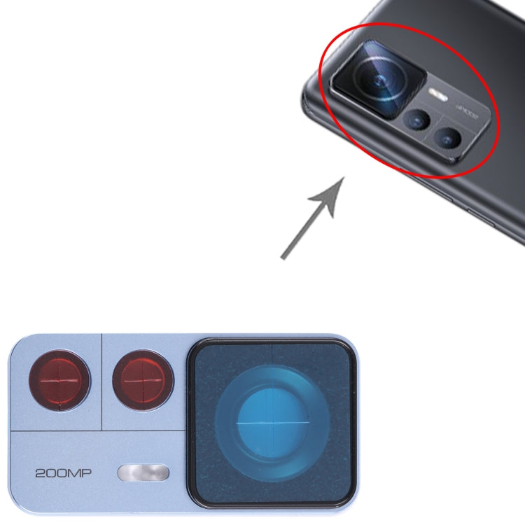 Original Back Camera Lens Frame for Xiaomi 12T Pro (Blue) by buy2fix