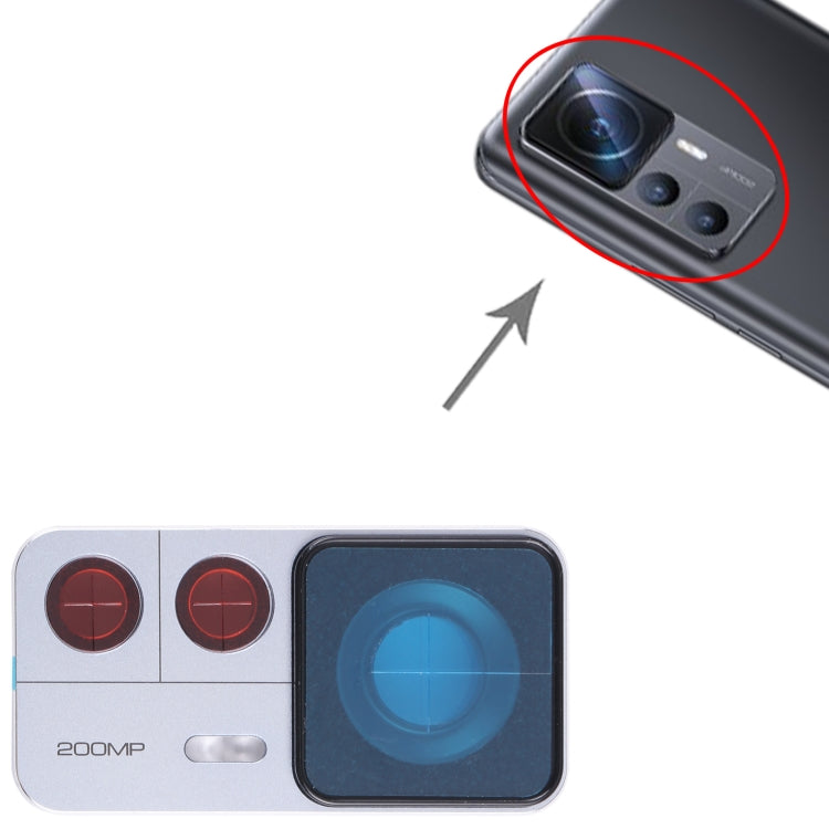 Original Back Camera Lens Frame for Xiaomi 12T Pro (Silver) by buy2fix