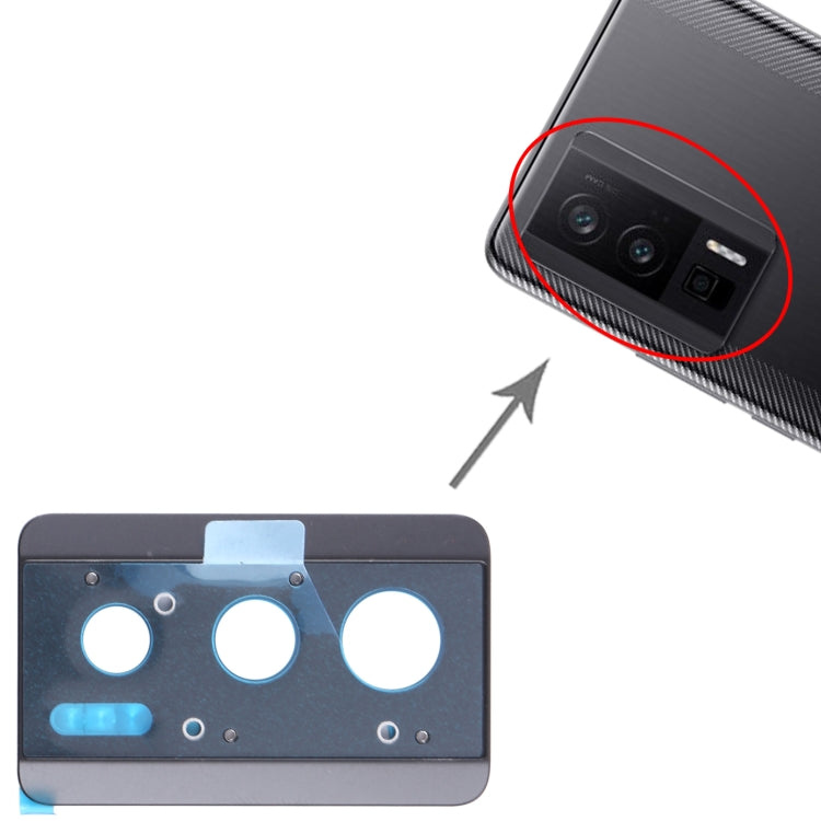 Original Back Camera Lens Frame for Xiaomi Redmi K60E (Black) by buy2fix