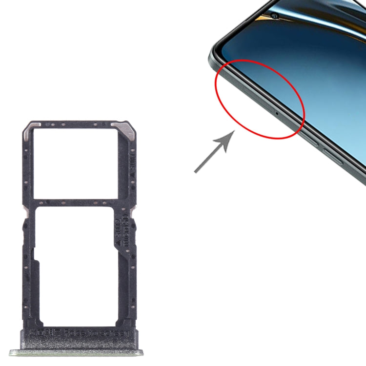 For OnePlus Nord CE 3 Lite 5G CPH2467 CPH2465 SIM Card Tray + Micro SD Card Tray (Green) by buy2fix