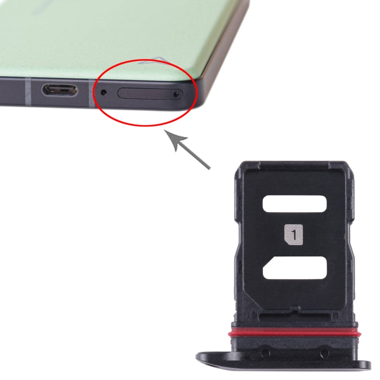 For Asus Zenfone 10 AI2302 SIM Card Tray + SIM Card Tray (Black) by buy2fix