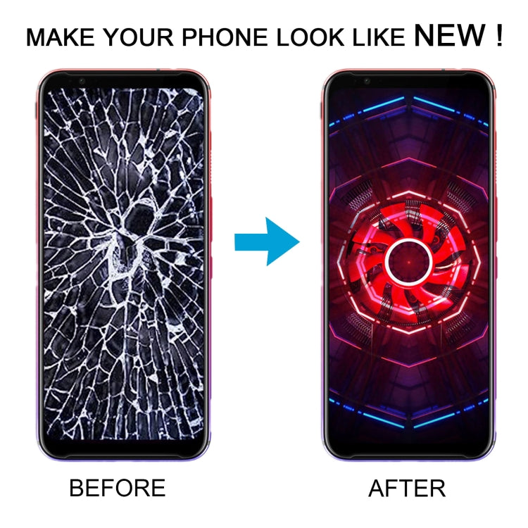 For ZTE Nubia RedMagic 3 NX627J LCD Screen Digitizer Full Assembly with Frame (Black) by buy2fix