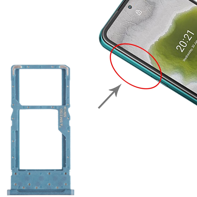 For Nokia X10 Original SIM + SIM / Micro SD Card Tray (Green) by buy2fix