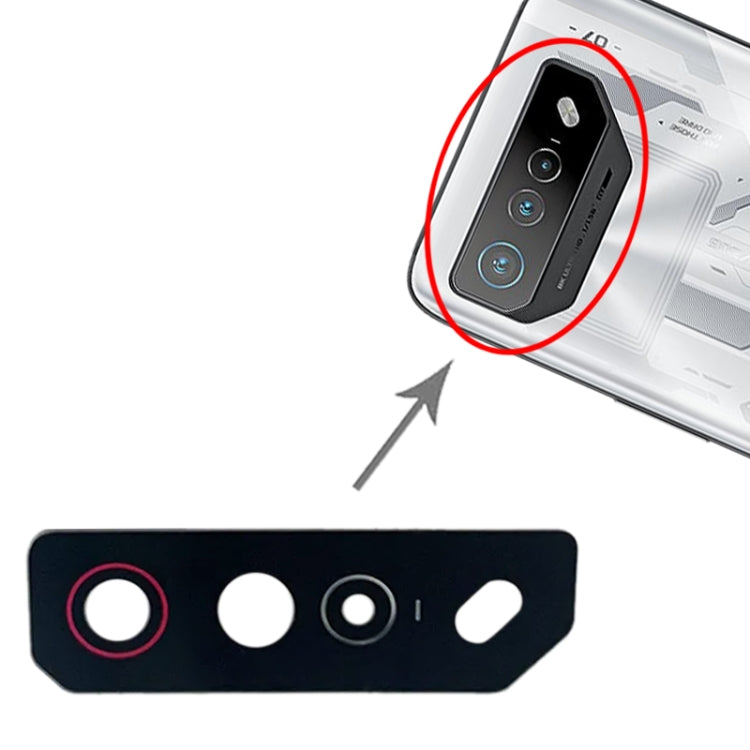 For Asus ROG Phone 7 Back Camera Lens (Red) by buy2fix