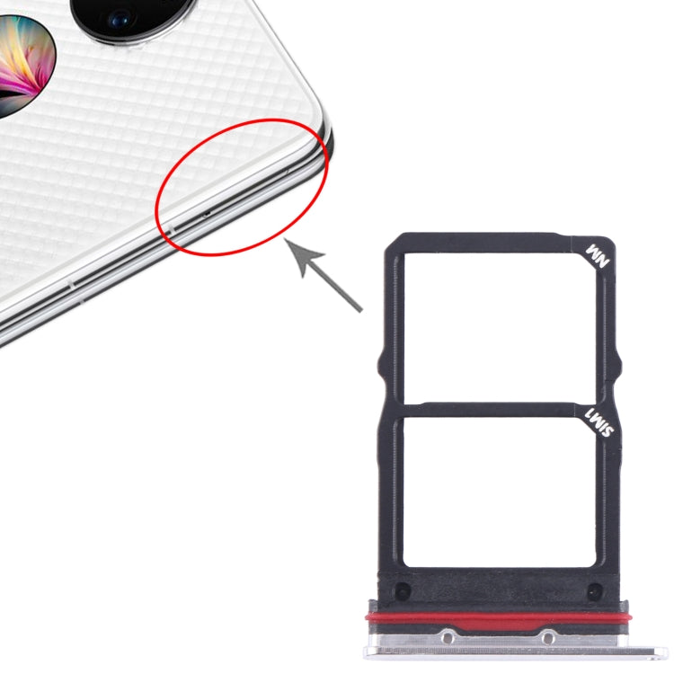 For Huawei P50 Pocket SIM + NM Card Tray (Silver) by buy2fix