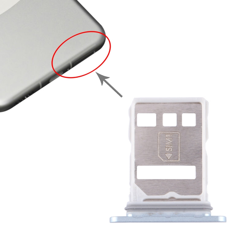 For Huawei Mate 60 Pro SIM + NM Card Tray (Silver) by buy2fix