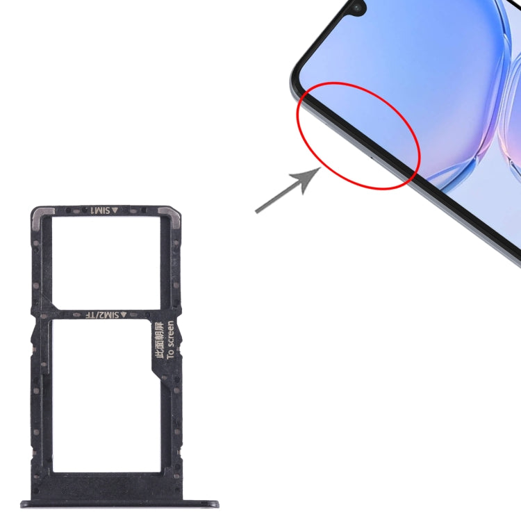 For Huawei Enjoy 60Z SIM + SIM / Micro SD Card Tray (Black) by buy2fix