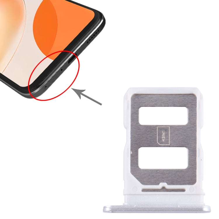 For Huawei Enjoy 60X SIM Card Tray (Silver) by buy2fix